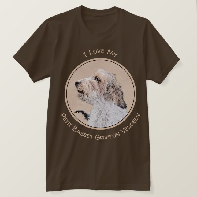 Petit Basset Griffon Vendéen Painting - Dog Art T-Shirt (Design vorne)