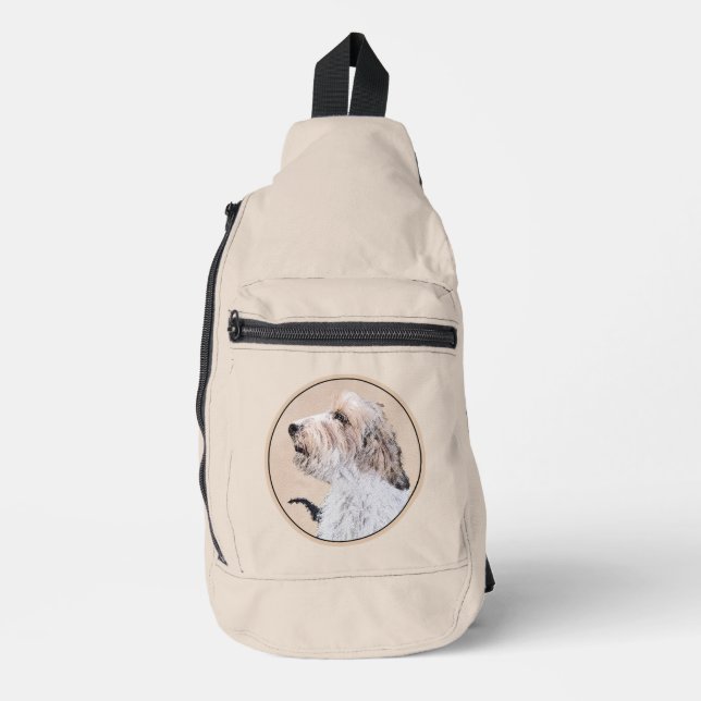 Petit Basset Griffon Vendéen Painting PBGV Dog Art Crossbody Bag (Vorderseite)