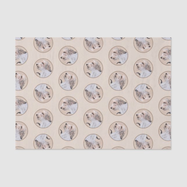 Petit Basset Griffon Vendéen Painting PBGV Dog Art Seidenpapier (Vorderseite)