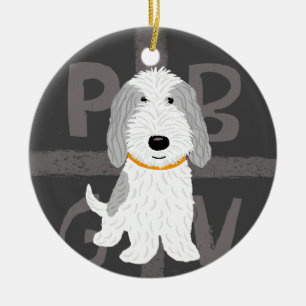 Petit Basset Griffon Vendeen PBGV Dog Holiday Keramikornament