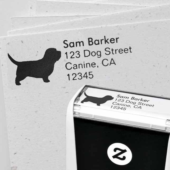 Petit Basset Griffon Vendeen PBGV Rücksendeadresse Permastempel (Von Creator hochgeladen)