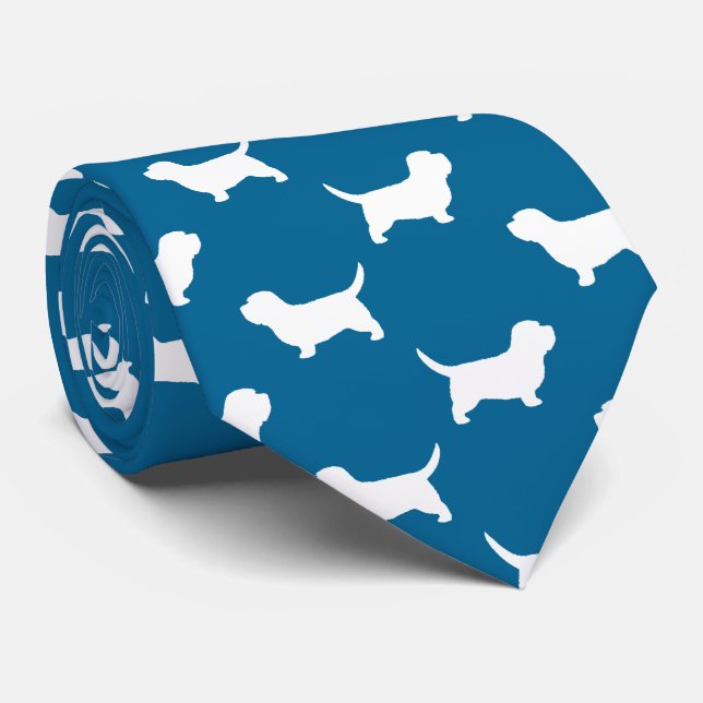 Petit Basset Griffon Vendeen PBGV Silhouetten Krawatte (Gerollt)