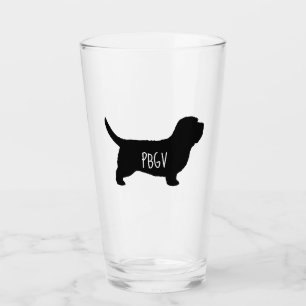 Petit Basset Griffon Vendeen Silhouette PBGV Glas