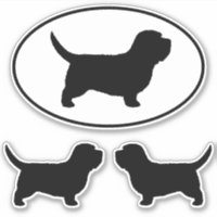 Petit Basset Griffon Vendeen Silhouetten Stickers