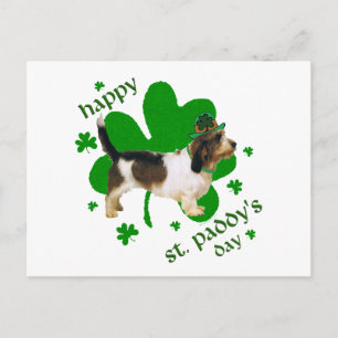 Petit Basset Griffon Vendeen St. Patrick Postkarte