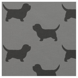 Petit Dachshund Griffon Vendeen PBGV Silhouetten Stoff