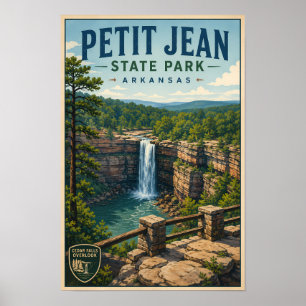 Petit Jean State Park Arkansas Illustration Reise Poster