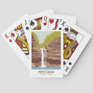 Petit Jean State Park Arkansas Vintage-Design Spielkarten