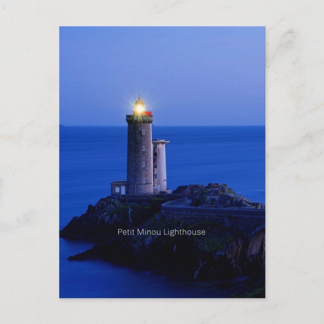 Petit Minou Lighthouse, Plouzane, Frankreich, Postkarte (Vorderseite)