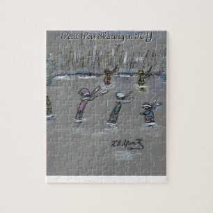Petit Pois Schlittschuhlaufen in NY Puzzle
