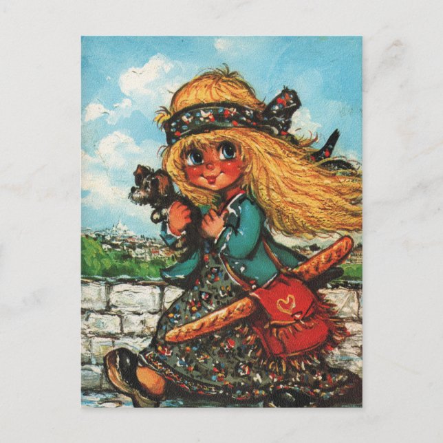 Petit Poulbot hippie Postkarte (Vorderseite)
