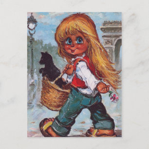 Petit Poulbot sur les Champs Elysées Postkarte