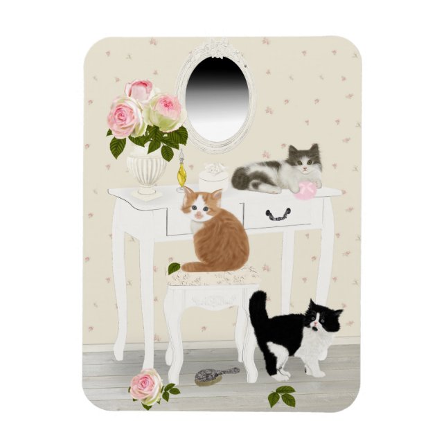 Petit Rose "Kittens Beauty Salon", Magnet (Vertikal)
