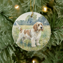 Petite Basset Griffon Vandeen  - PBGV Keramik Ornament