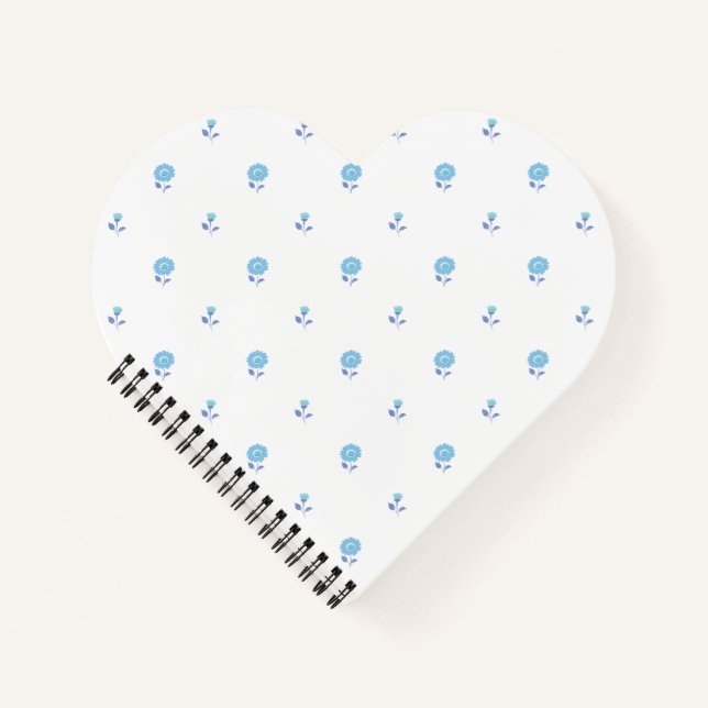 Petite Blossom Blue Notizbuch (Vorderseite)