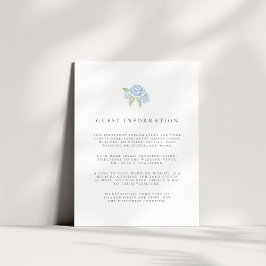 Petite Bouquet Wedding Guest Details Card | Blau Begleitkarte