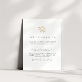 Petite Bouquet Wedding Guest Details Card | Peach Begleitkarte