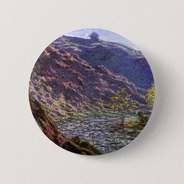 Petite Creuse, Sonnenlicht von Claude Monet Button (Vorderseite)