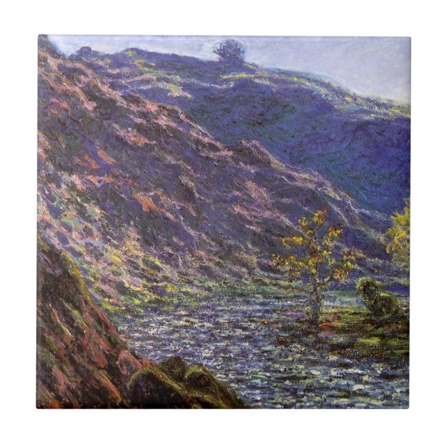 Petite Creuse, Sonnenlicht von Claude Monet Fliese (Vorderseite)