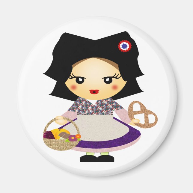 Petite fille alsacienne magnet (Vorne)