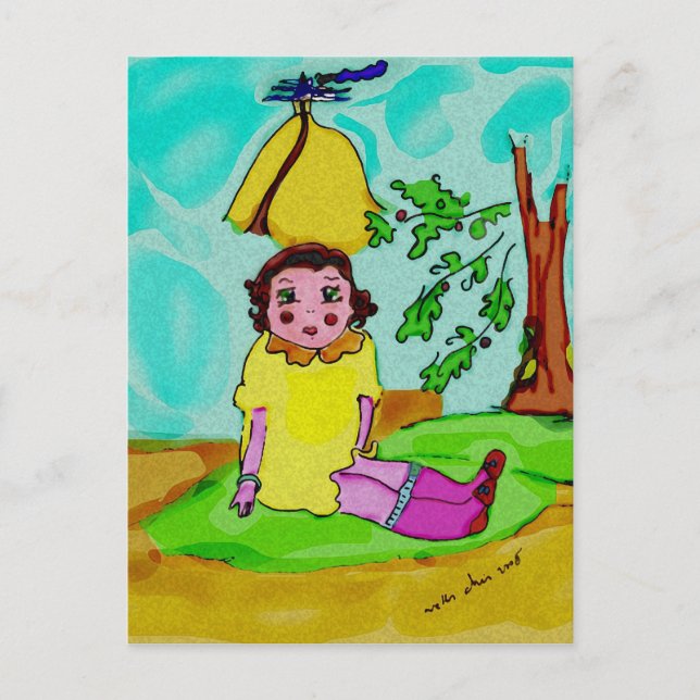 Petite Fille Histoire Postkarte (Vorderseite)