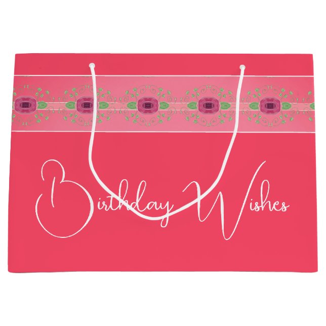 Petite Floral Design Große Geschenktüte (Vorderseite)