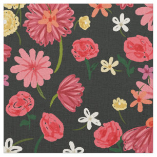 Petite Floral in Rosa und Pfirsichfarben Stoff
