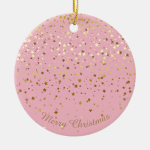 Petite Golden Stars Weihnachtsschmuck Pink