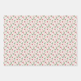 Petite Holiday Blume - Verpackungsblätter Geschenkpapier Set