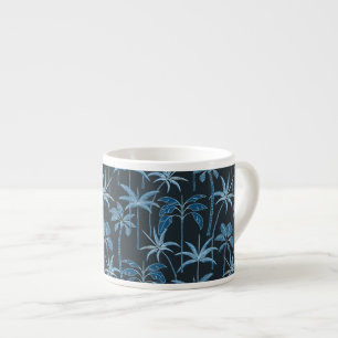 Petite Oase: Botanische Palme Feinlinig Navy Espressotasse