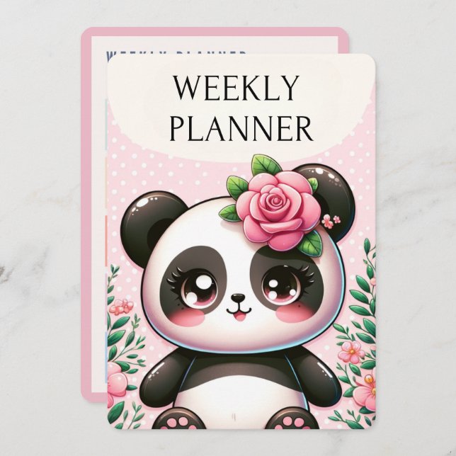 Petite Panda's Weekly Blossom Planner (Vorne/Hinten)