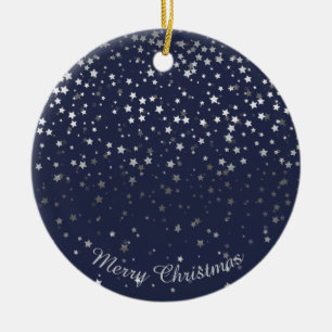 Petite Silver Stars Weihnachtsschmuck Mitternacht