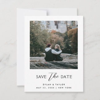 Petite Simple Modern Mixed Schriftart Gerahmt 2 Fo Save The Date