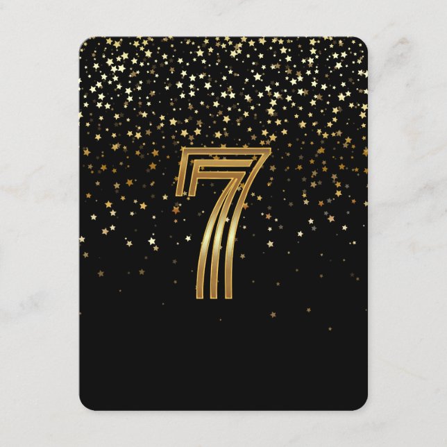Petite Stars Tischnummer Card-7 Starry Night (Vorderseite)
