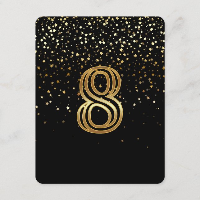 Petite Stars Tischnummer Card-8 Starry Night (Vorderseite)