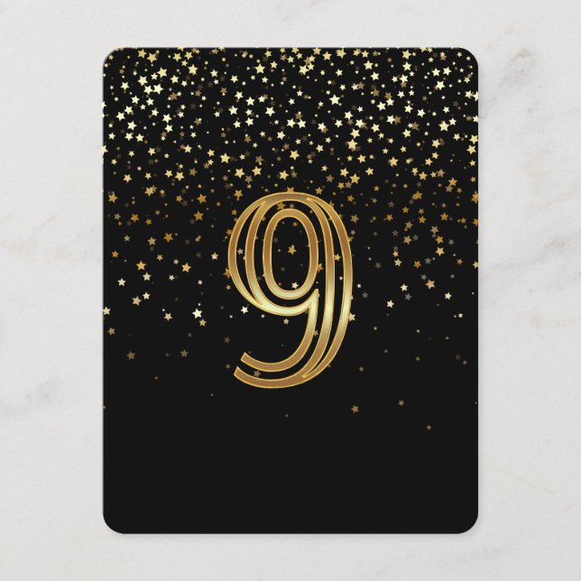 Petite Stars Tischnummer Card-9 Starry Night (Vorderseite)
