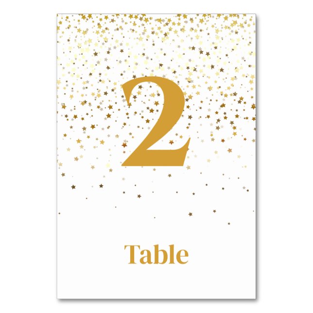 Petite Stars Tischnummer Card Starry Night (Vorderseite)