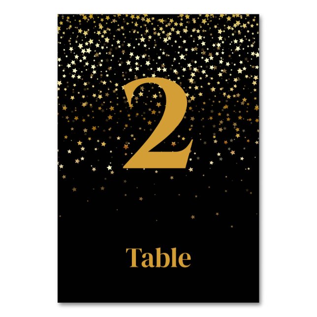 Petite Stars Tischnummer Card Starry Night (Vorderseite)