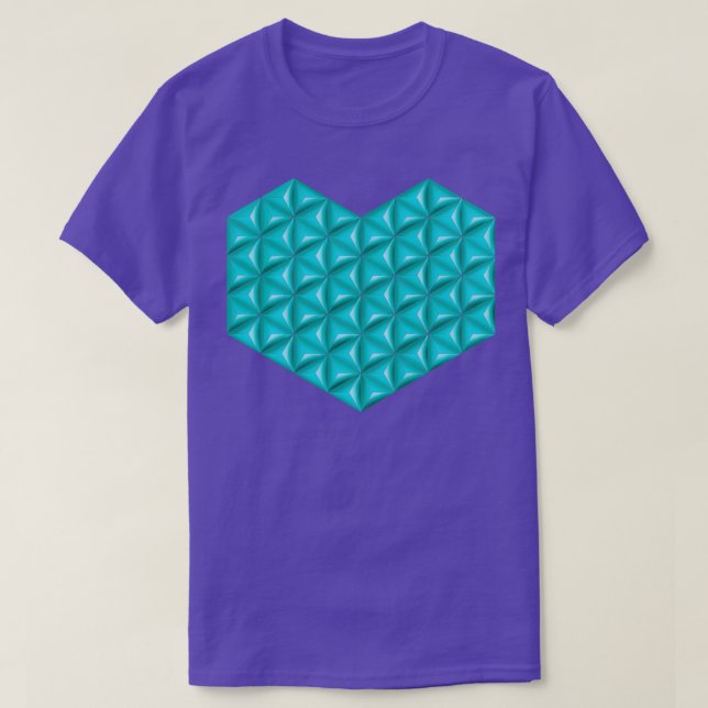 PetiteSlo Modular Heart Aquamarin T-Shirt (Design vorne)