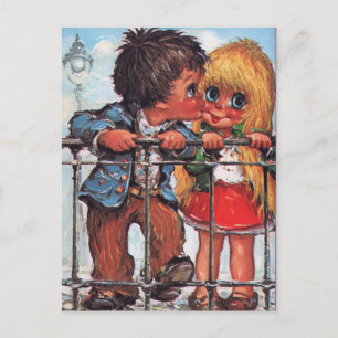 Petits Poulbots à Paris Postkarte