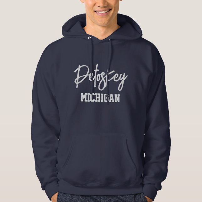 Petoskey Michigan Printed Hoodie (Vorderseite)