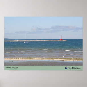 Petoskey Pier-Licht - Michigan Poster