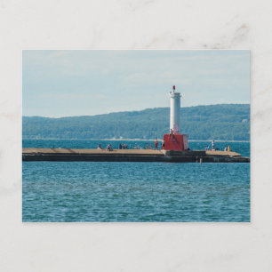 Petoskey Pierhead Lighthouse, Petoskey, Michigan Postkarte