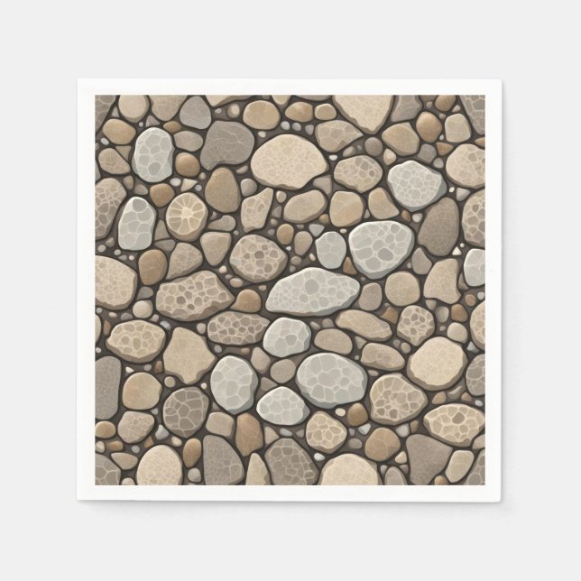 Petoskey Stone Abstrakt Serviette (Vorderseite)