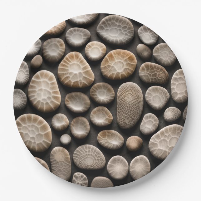 Petoskey Stone Collection Pappteller (Vorderseite)