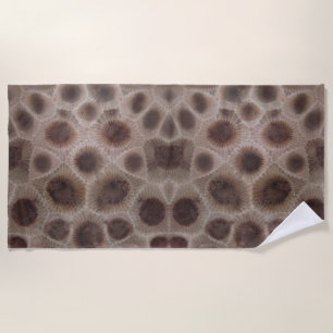 Petoskey Stone michigan Staat sone fossil Strandtuch