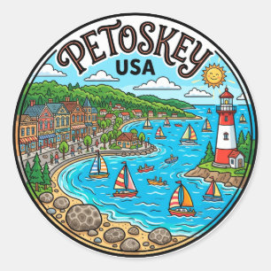 Petoskey USA Runder Aufkleber