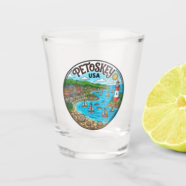 Petoskey USA Schnapsglas (Vorderseite)