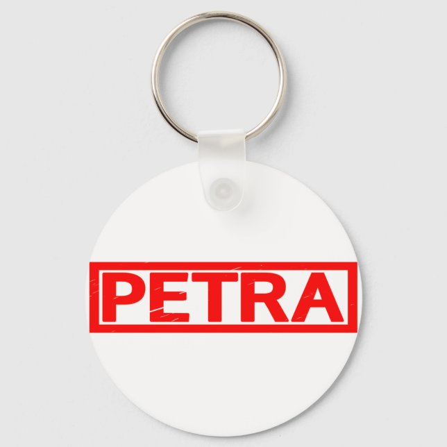 Petra Briefmarke Schlüsselanhänger (Vorderseite)