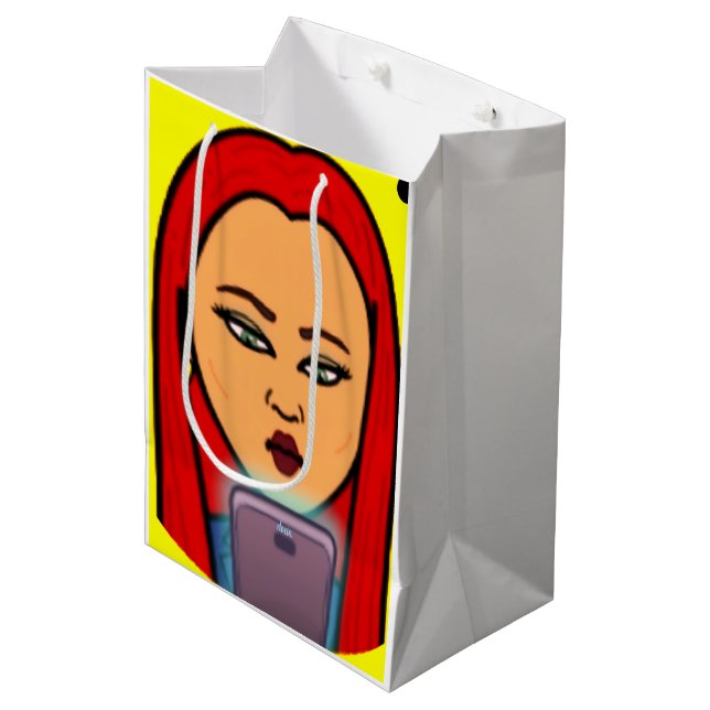 Petra-Geschenktasche Mittlere Geschenktüte (Vorderseite Schrägansicht)